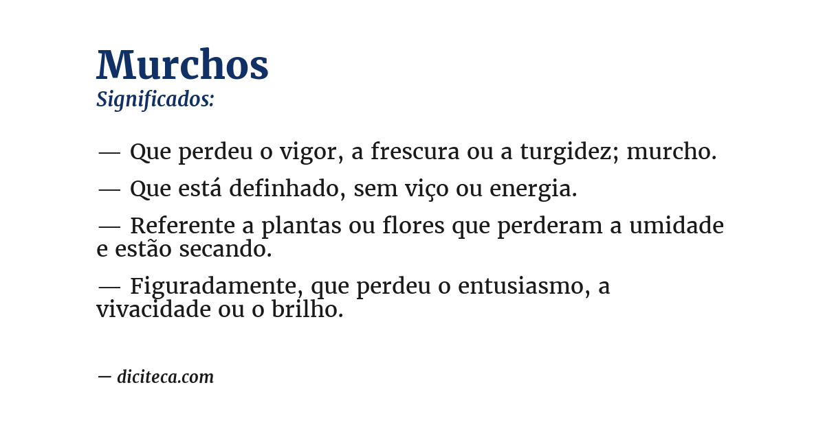 Significado de murchos