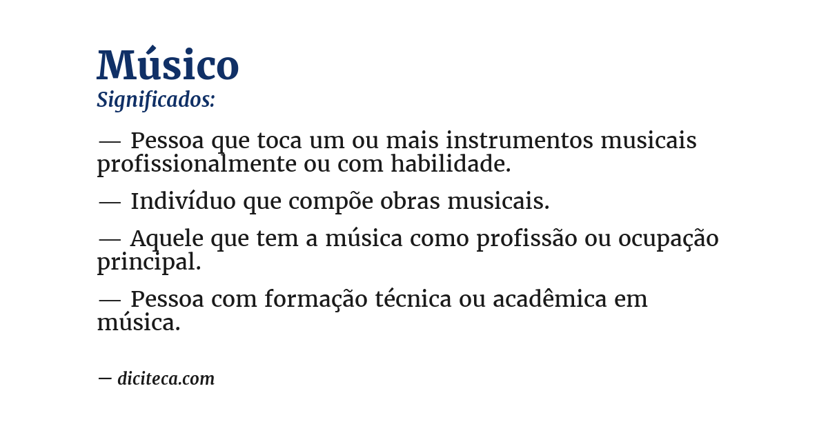 Significado de músico