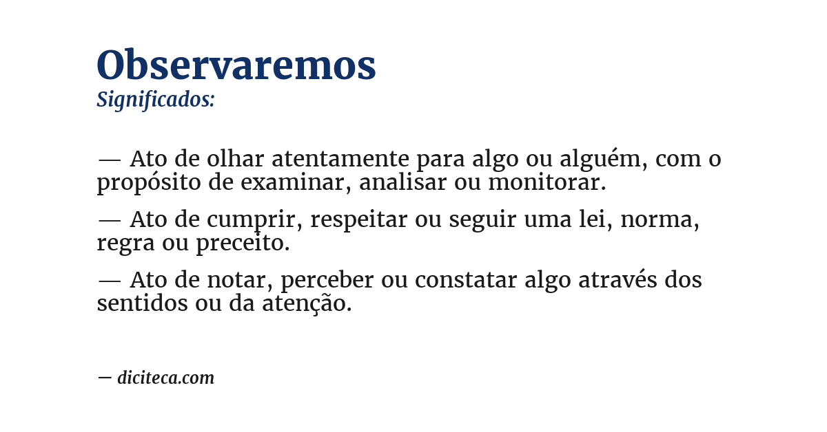 Significado de observaremos