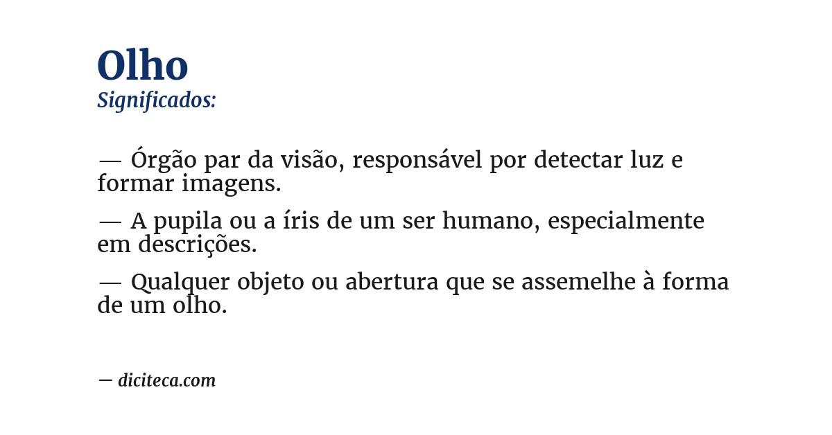 Significado de olho