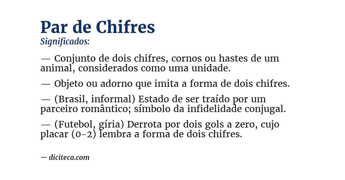 Significado de par de chifres