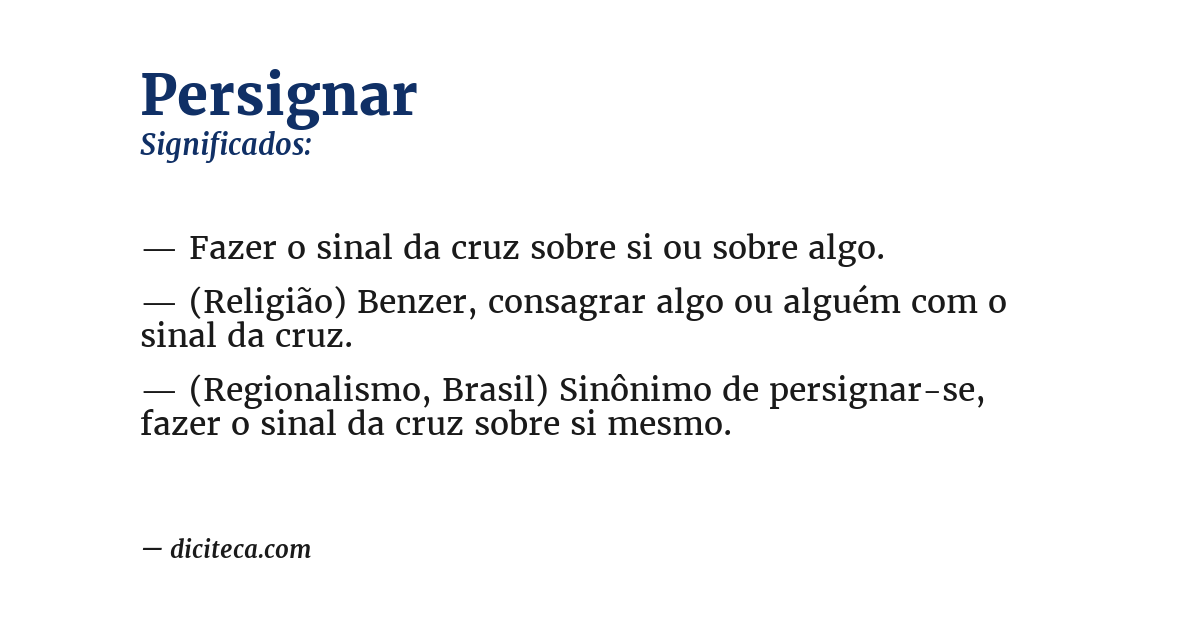 Significado de persignar
