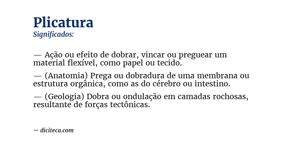 Significado de plicatura