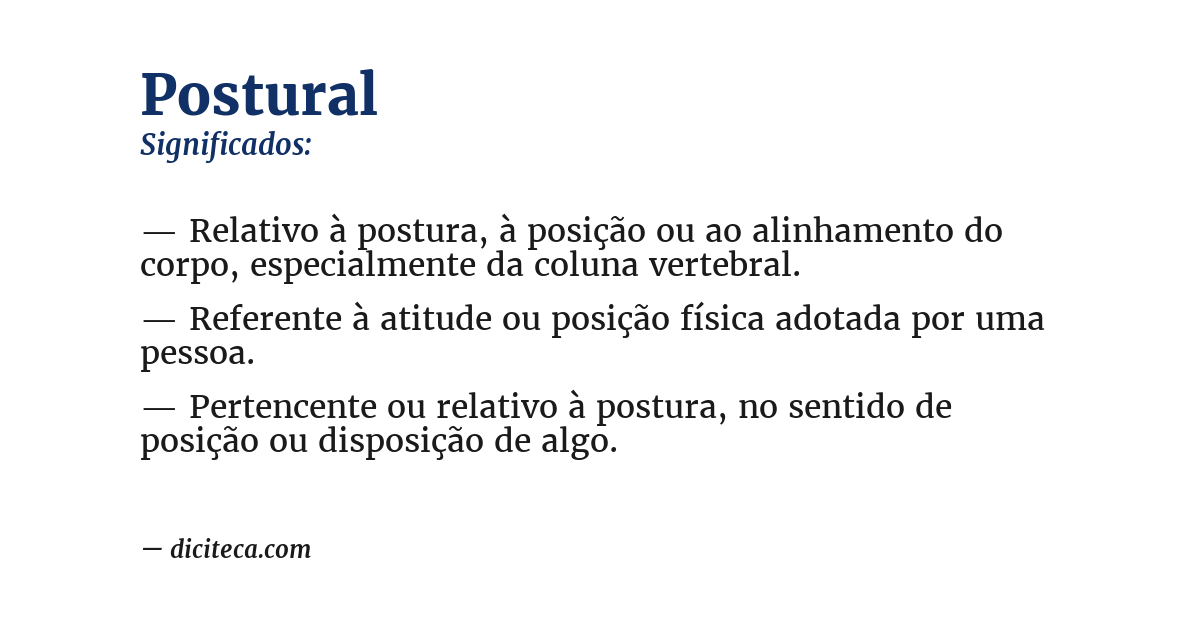 Significado de postural
