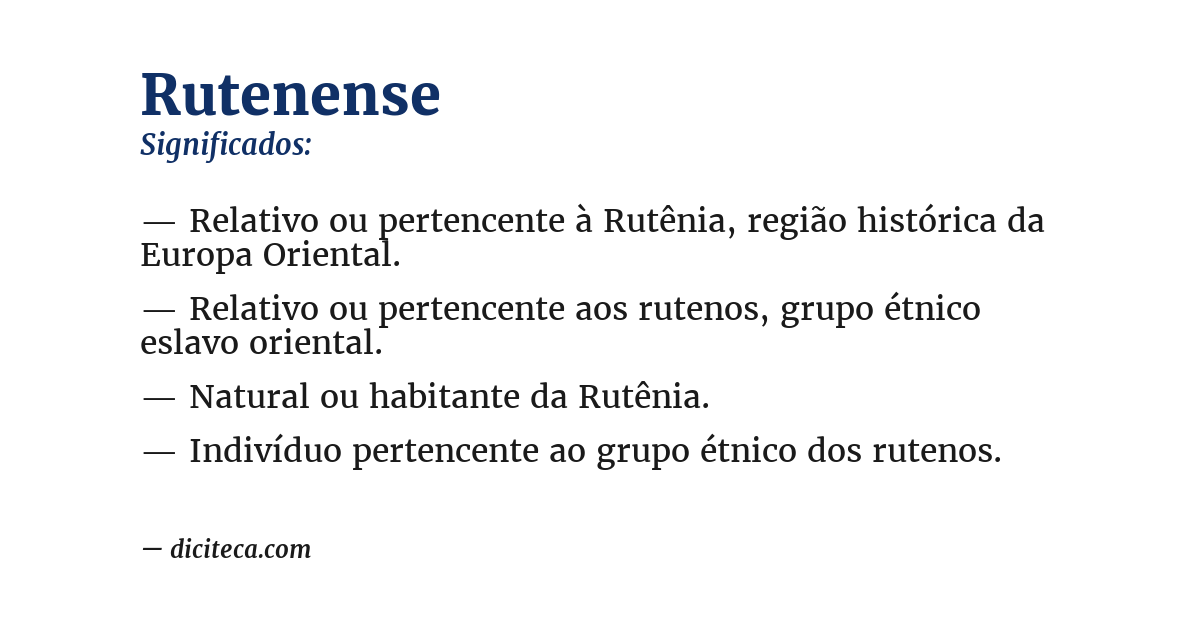 Significado de rutenense