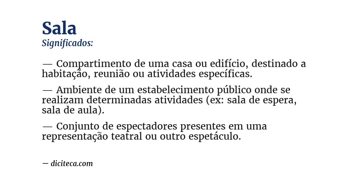 Significado de sala