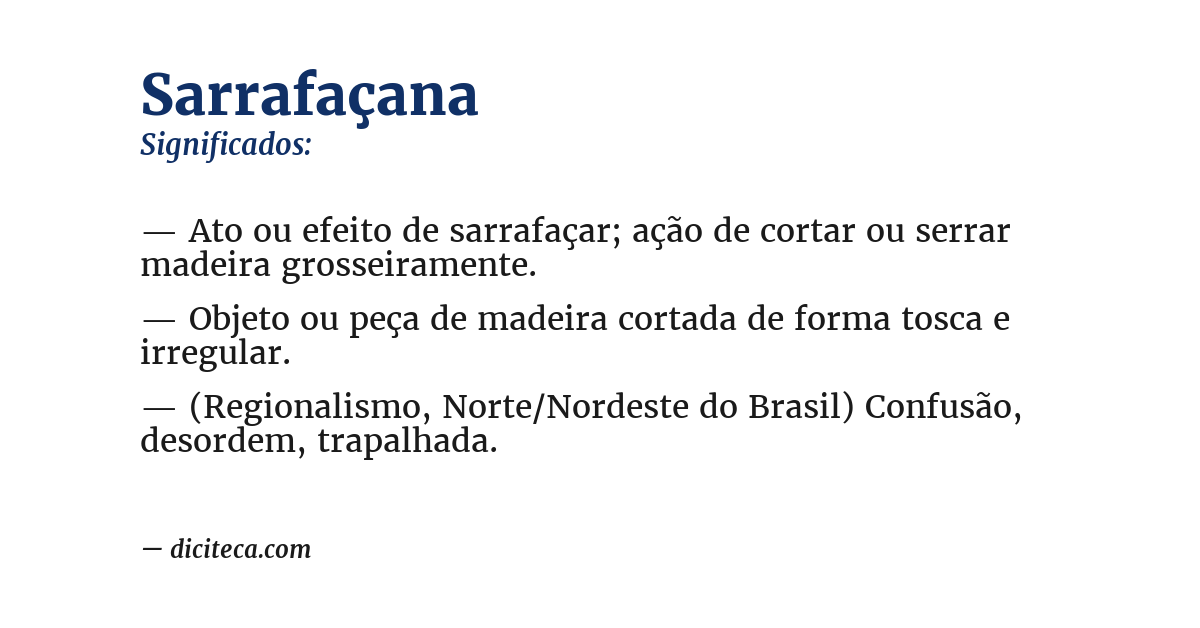 Significado de sarrafaçana