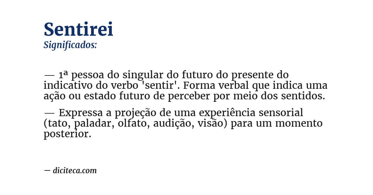 Significado de sentirei