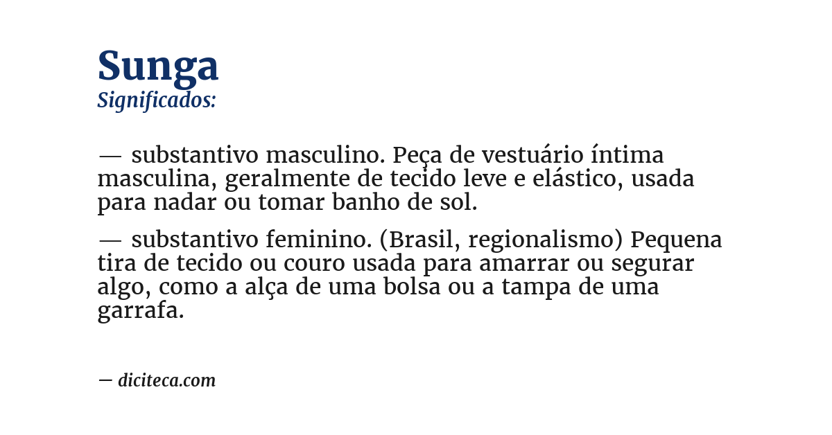 Significado de sunga