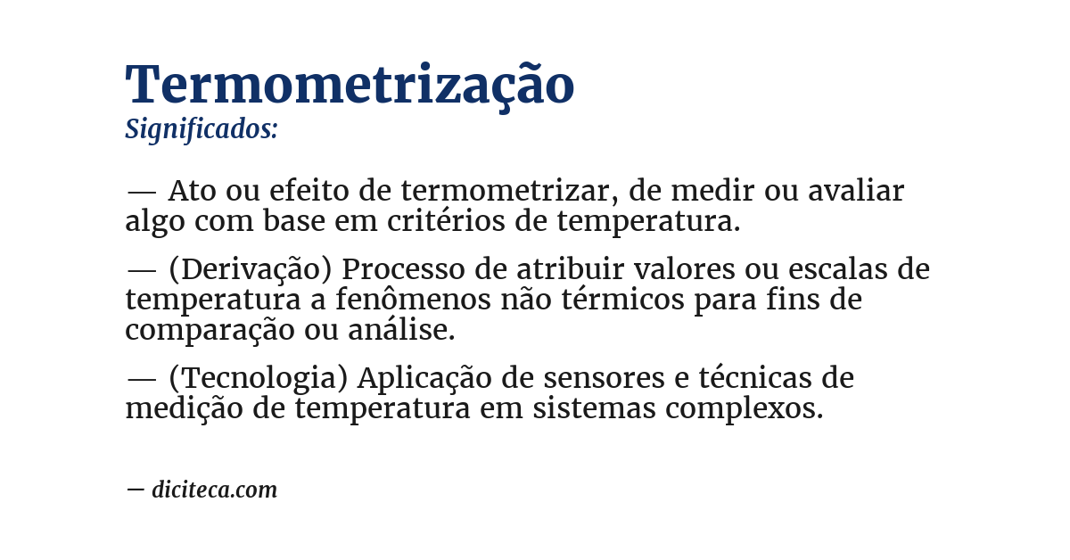 Significado de termometrização