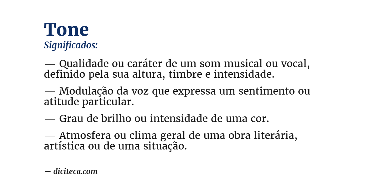 Significado de tone