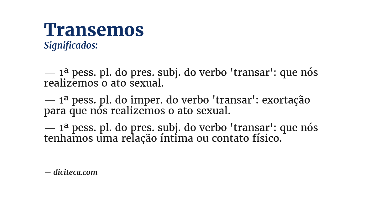 Significado de transemos
