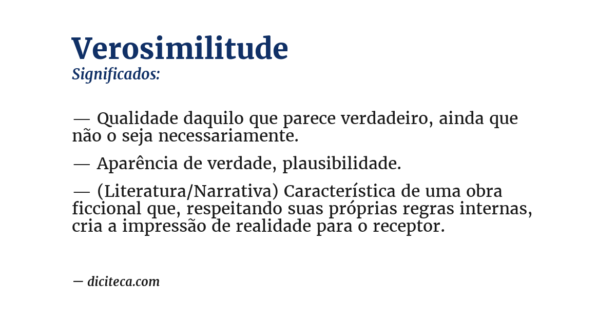 Significado de verosimilitude