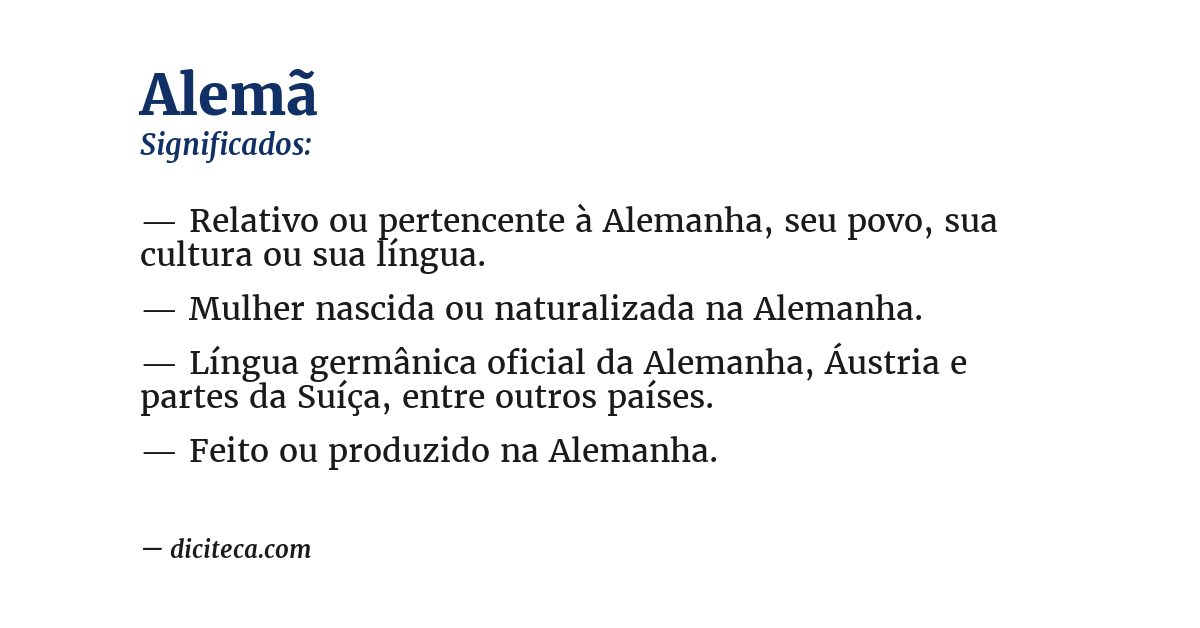 Significado de alemã
