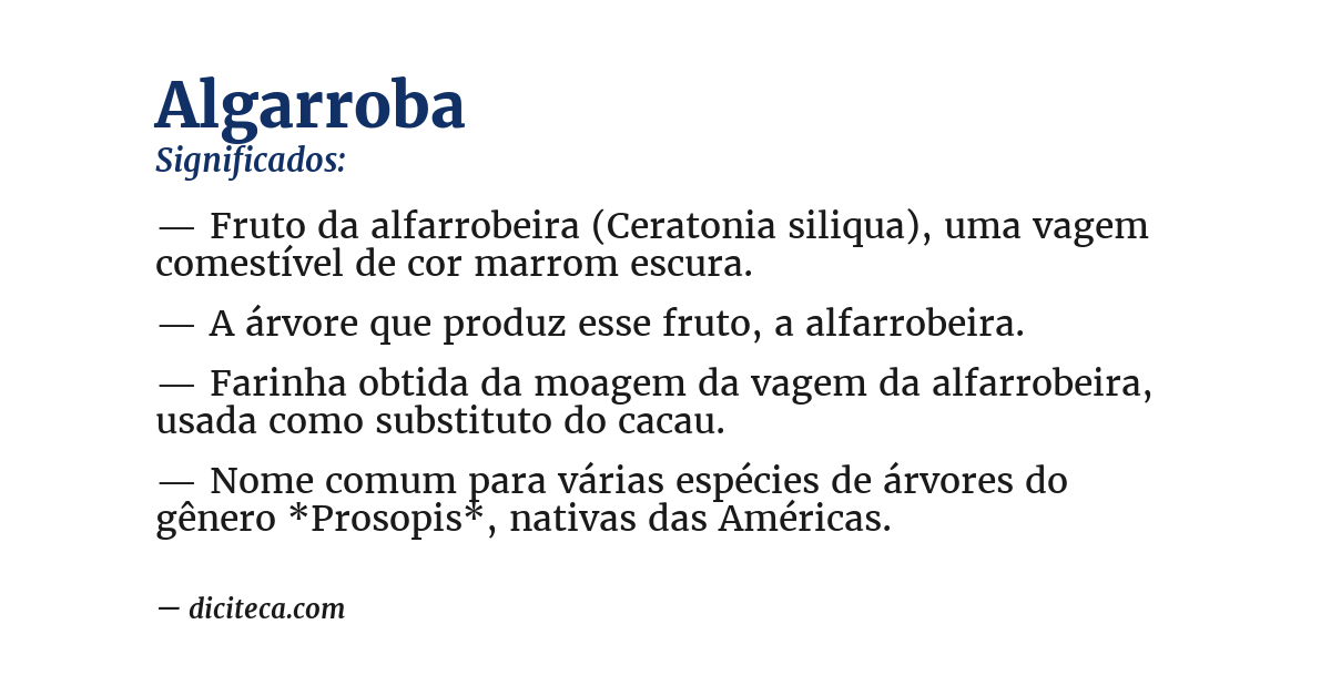 Significado de algarroba