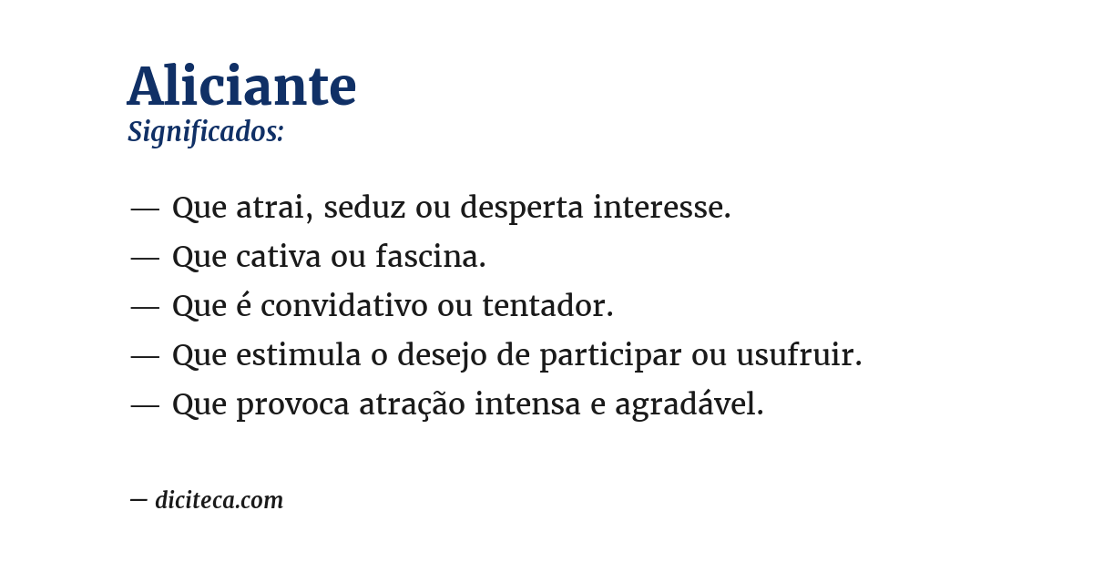 Significado de aliciante