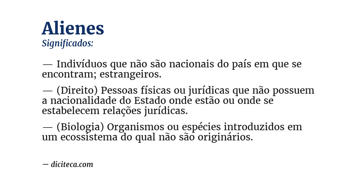 Significado de alienes
