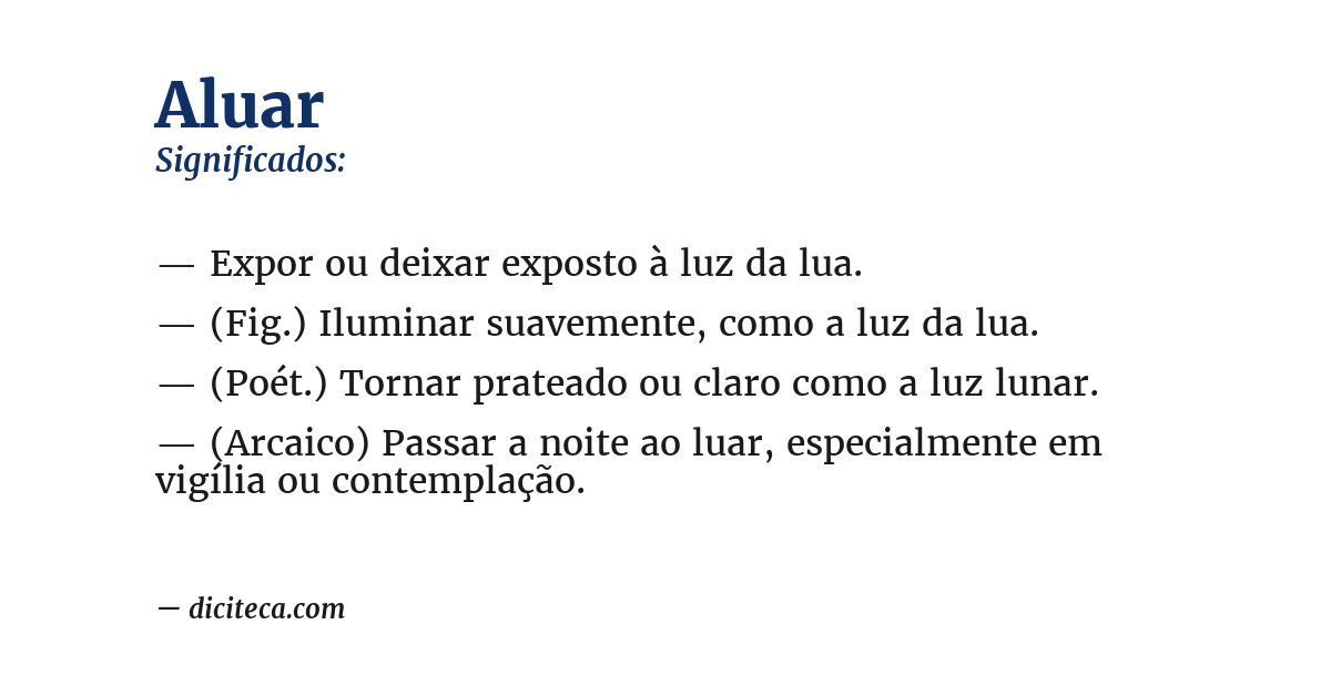 Significado de aluar