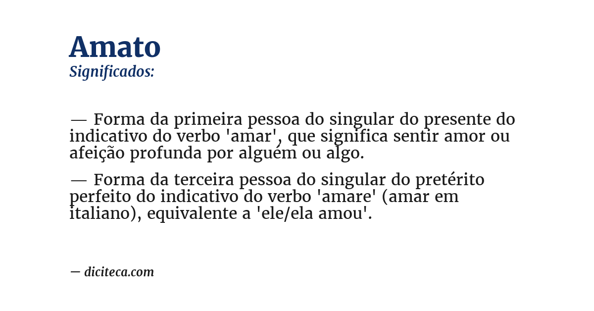 Significado de amato