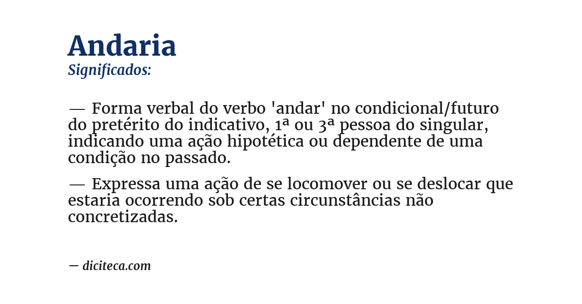Significado de andaria