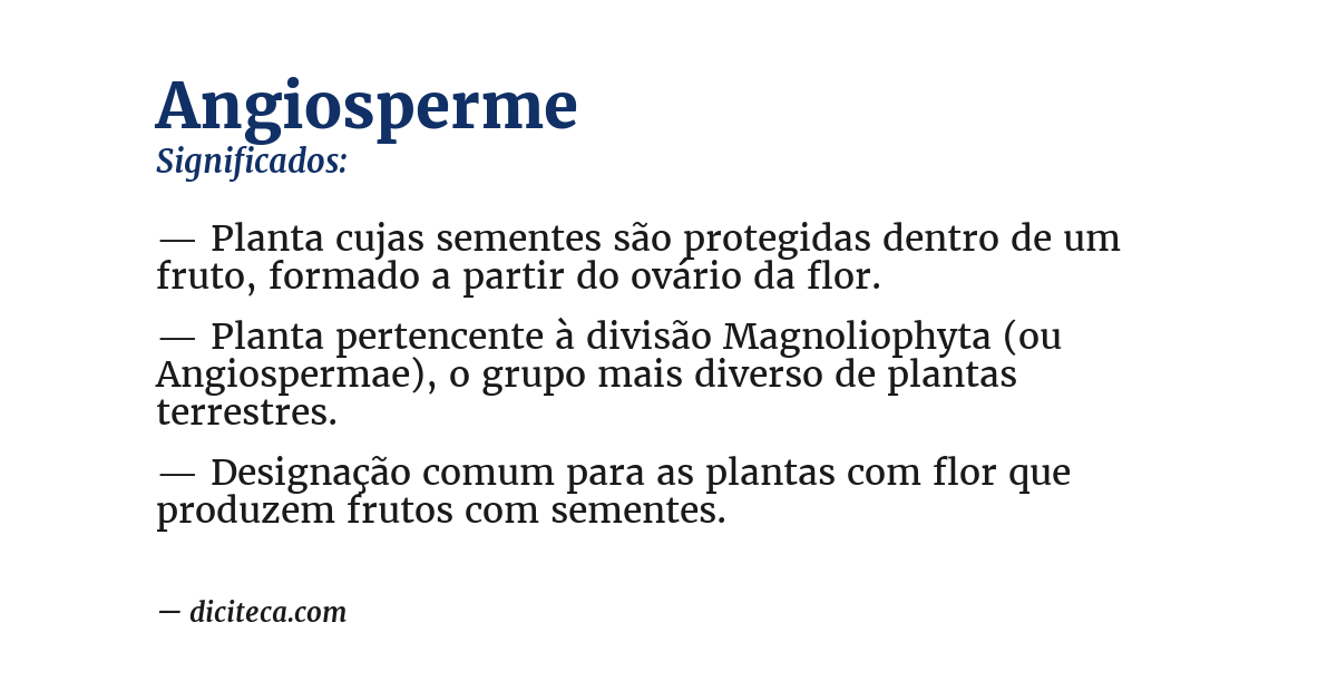 Significado de angiosperme