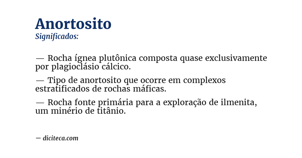 Significado de anortosito