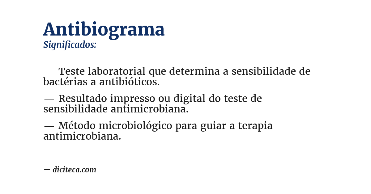 Significado de antibiograma