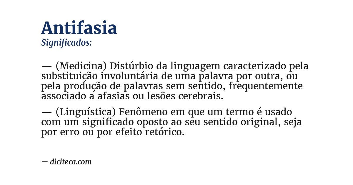 Significado de antifasia
