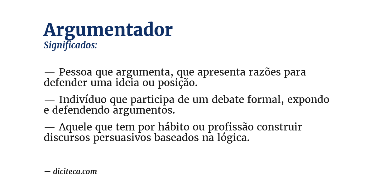 Significado de argumentador
