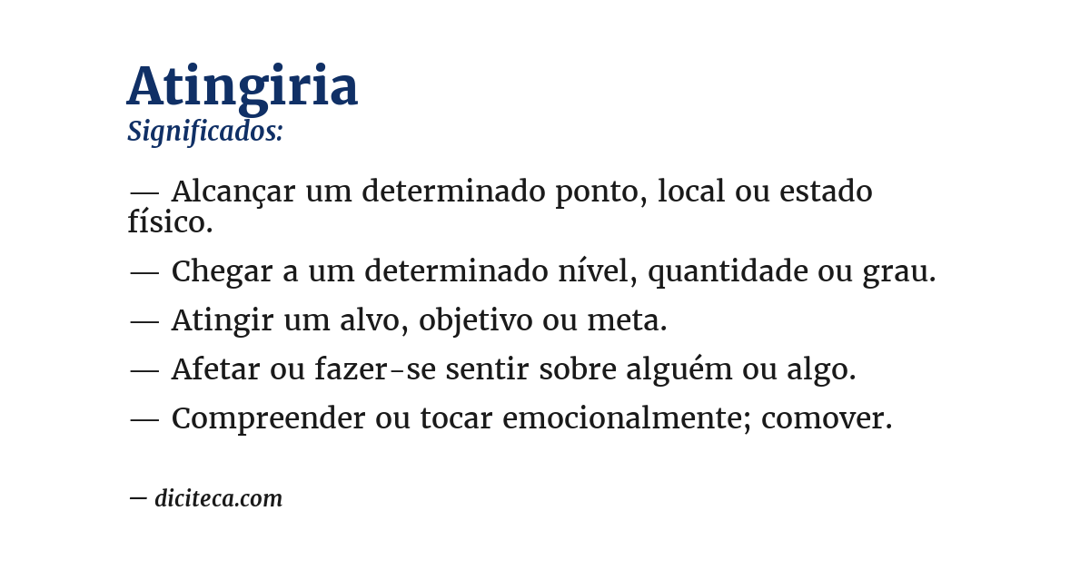 Significado de atingiria