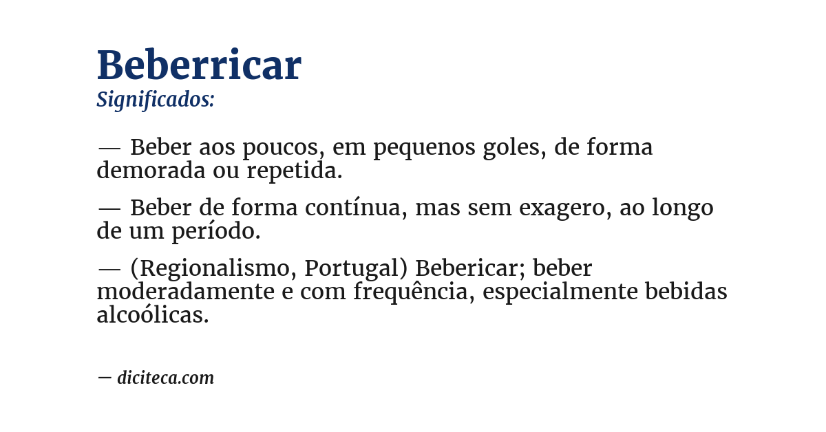 Significado de beberricar