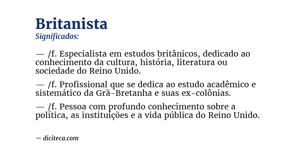 Significado de britanista
