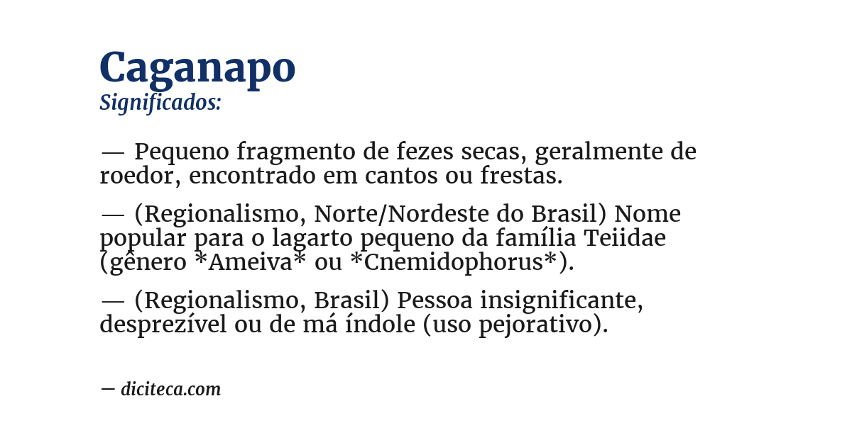 Significado de caganapo