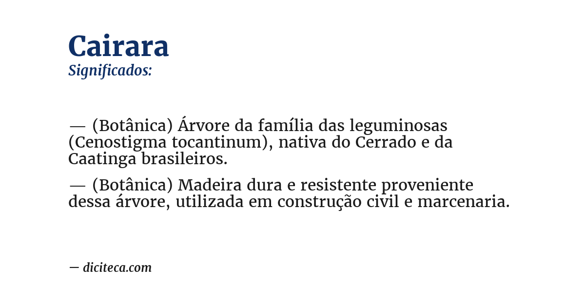 Significado de cairara