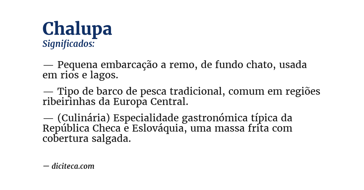 Significado de chalupa
