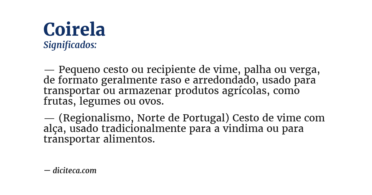 Significado de coirela