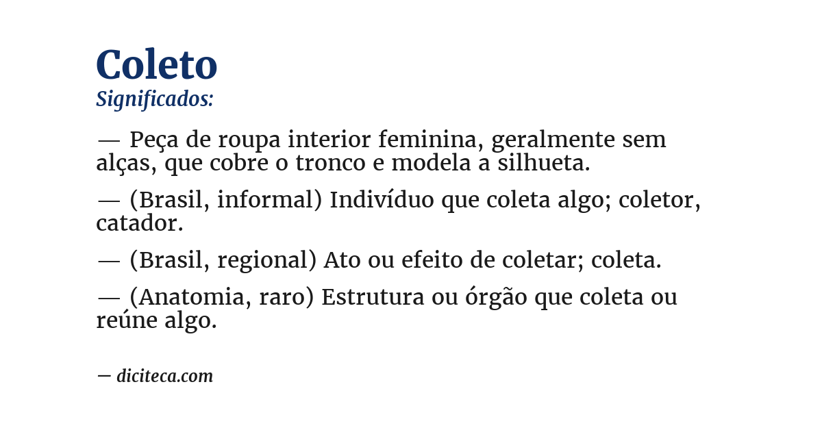 Significado de coleto