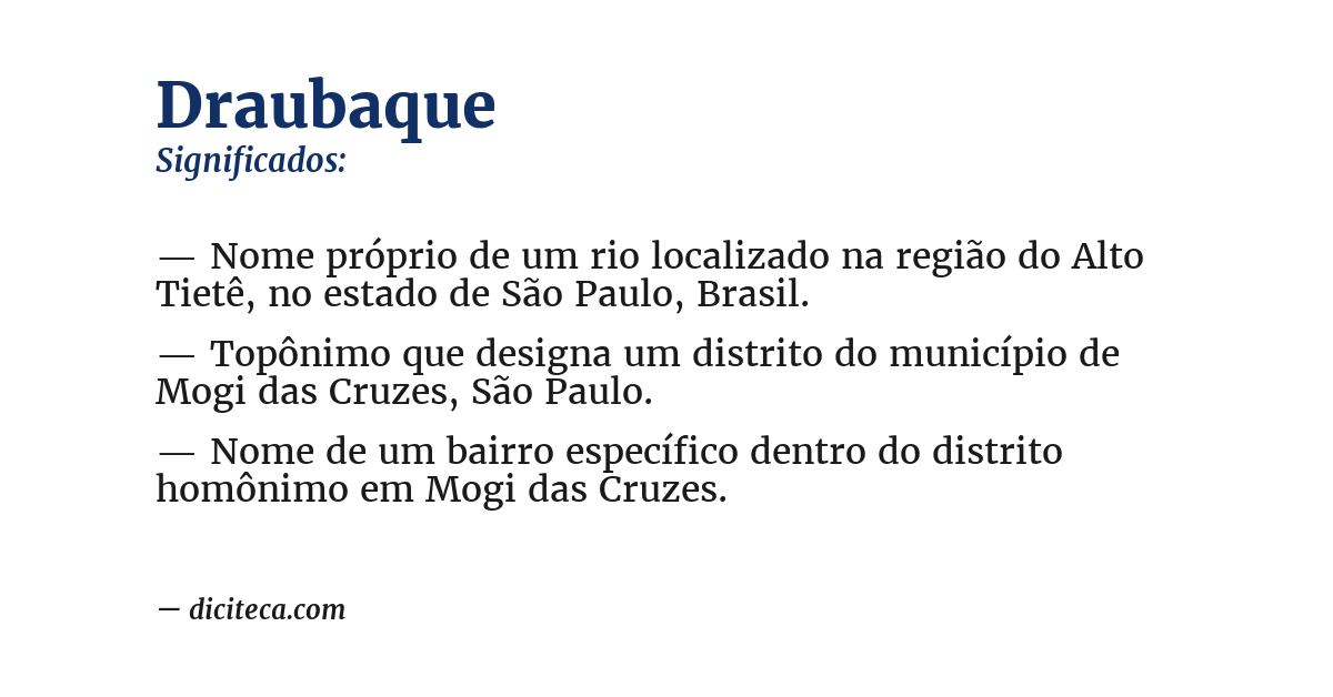 Significado de draubaque