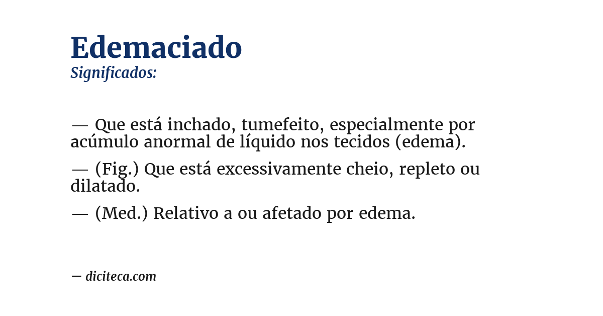 Significado de edemaciado