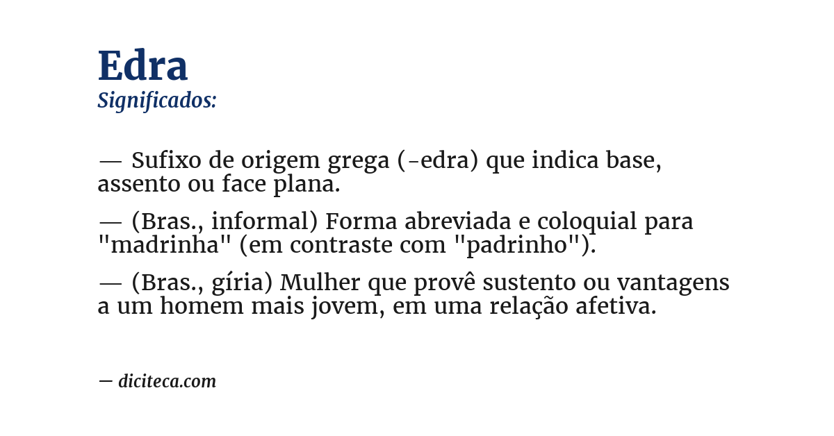 Significado de edra