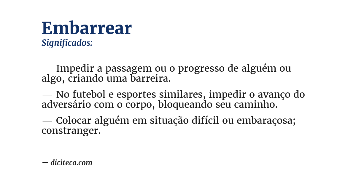 Significado de embarrear