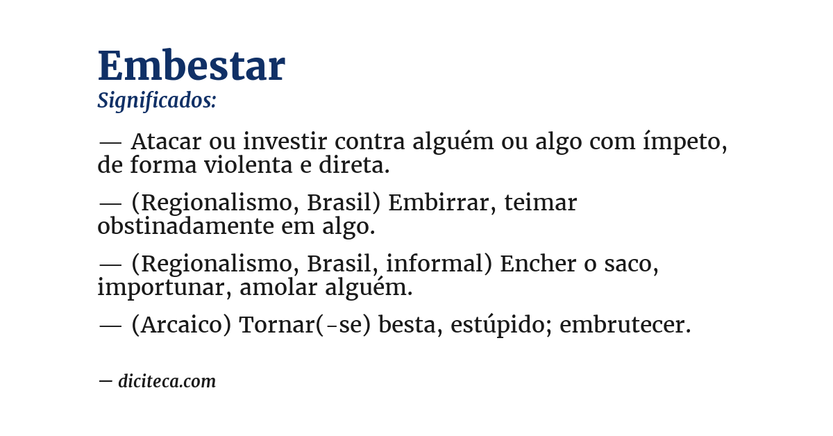 Significado de embestar