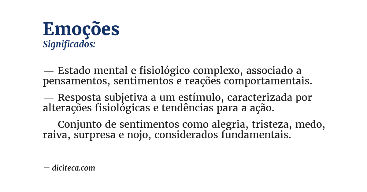 Significado de emoções