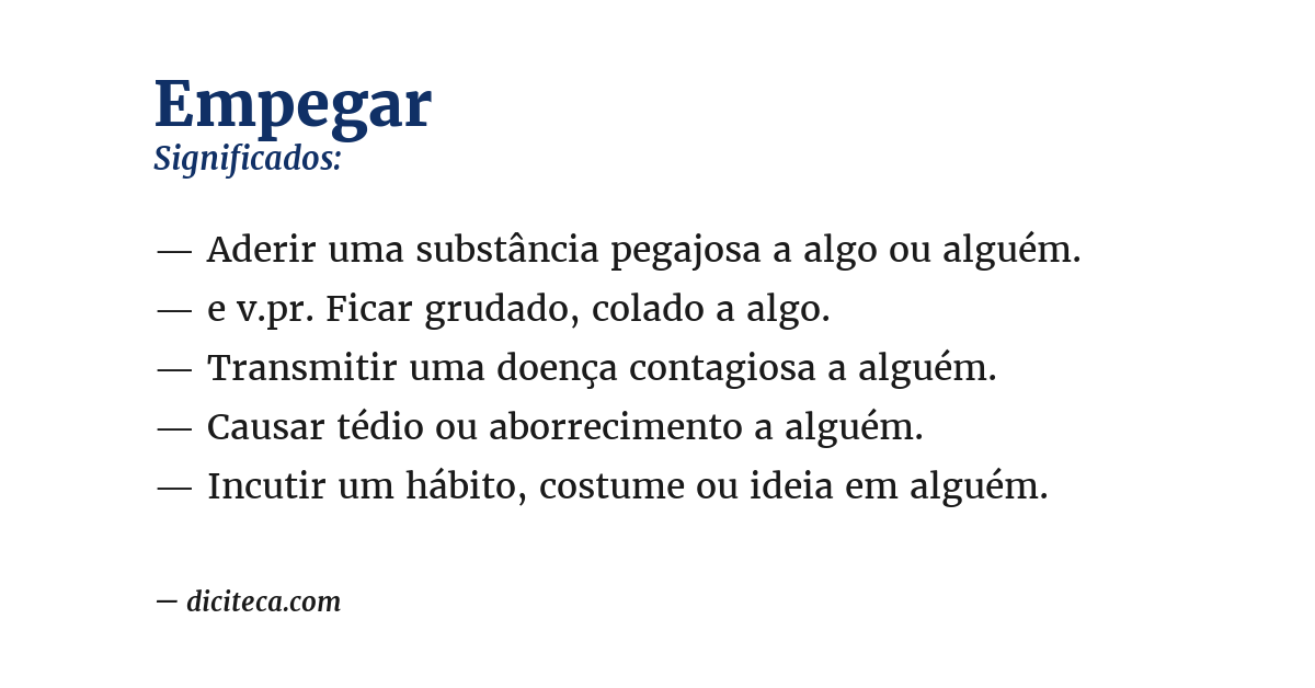 Significado de empegar