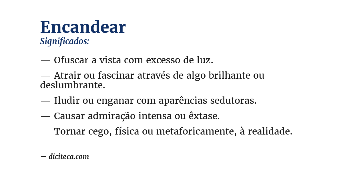Significado de encandear