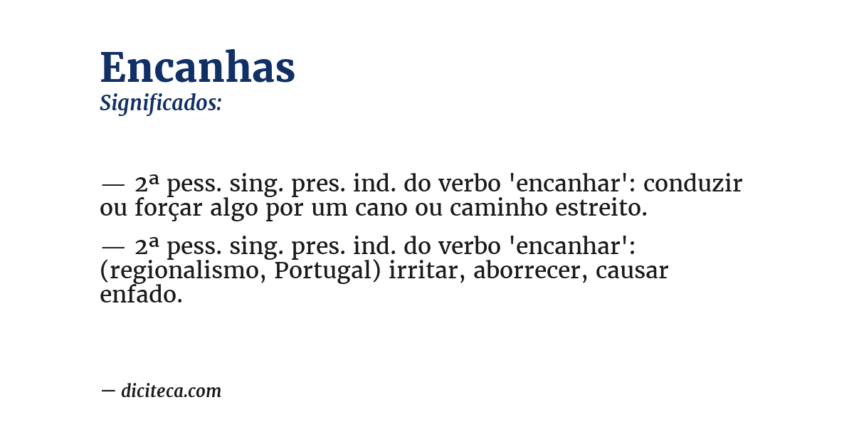 Significado de encanhas