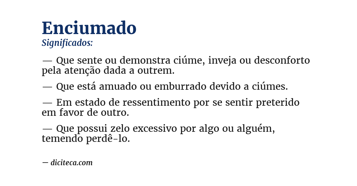 Significado de enciumado