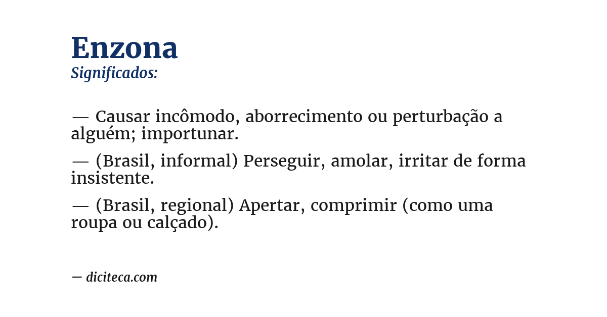 Significado de enzona