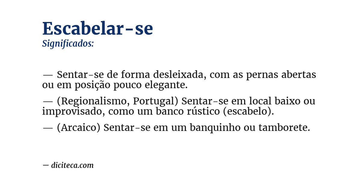Significado de escabelar-se