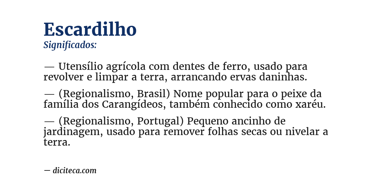 Significado de escardilho